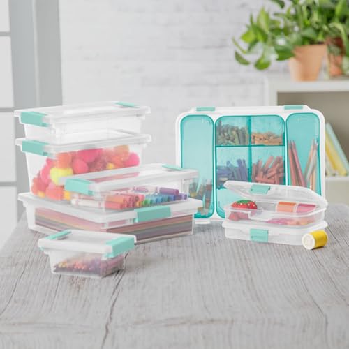 Sterilite Clip Box, Stackable Clear Plastic Bins- Small, 30-Pack - size: Small, style: 30 Pack