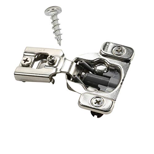 DTC 1/2" Overlay Soft Close 105 Degree 2 Cam Press in Face Frame Concealed Cabinet Hinge 6-Way Adjustable H8E055H (10 Pack) - size: 1/2 Inch