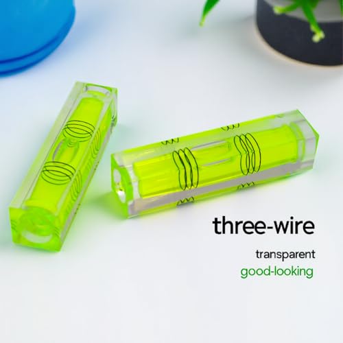 High precision mini level bubble, double line small level bubble, three line flat ball household ruler can be turned 180 degrees (Non-magnetic, 66 * 15 * 15mm（4PCS)) - size: 66*15*15mm（4PCS)