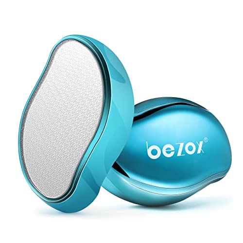 BEZOX Glass Foot File, Foot Scrubber Callus Remover for Wet and Dry Feet, Portable Handheld Sized Foot Scraper for Cracked Heel - Shinning Blue - style: Shinning Blue
