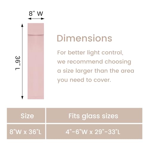 Vatge Pink Classroom Door Window Cover, 1 Panel, W8 x L36, Baby Pink - color: Baby Pink, size: 8"W x 36"L (Pack of 1)