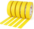 BOMEI PACK Yellow Painters Tape 1 Inch Bulk - Paint Tape 5 Rolls x 1 Inch x 55 Yards - Yellow Masking Tape for Walls Painting, DIY Crafting, and School Projects, Total 275 Yards - color: Yellow