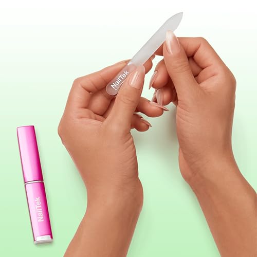 Nail Tek Nutrition Kit – Nail Strengthener and Growth Polish Treatment with Mini Crystal File, Nail-Repair for Damaged Nails, 2 x 0.5 fl oz - color: Green
