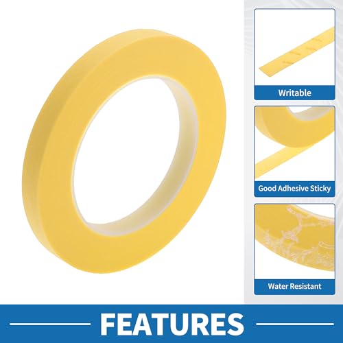 Painters Tape Easy Removal 0.5 Inches x 52.5 Yards Yellow - color: Yellow, size: 0.5 Inches x 52.5 Yards