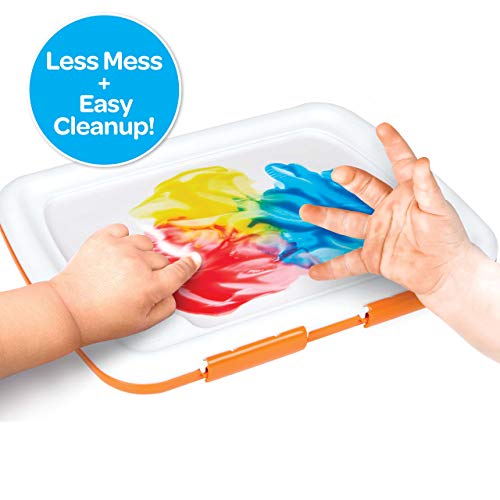 Crayola Mess Free Finger Painting Station – Washable Finger Paint for Toddlers, Spring Arts & Crafts Set, Sensory Activity, Travel Toy, Ages 1+ - size: 1 Count (Pack of 1), style: Fingerpaints