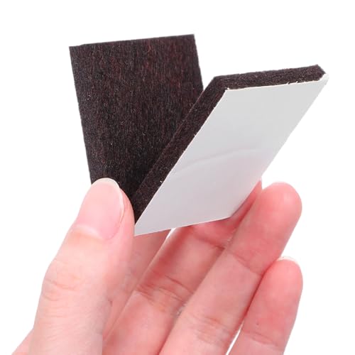 12Pcs 2x2 Inch Square Felt Furniture Pads, Self Adhesive Cuttable Anti Scratch Floor Protectors for Hardwood Floors, Brown