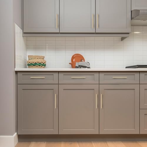 Ravinte Cabinet Pulls,7.38" Length, 5" Hole Center,Champagne Bronze,30 Pack | Round T-Bar Shape, Kitchen Drawer Pulls, Stainless Steel Feel, Cabinet Handles, For Cupboards, Drawers, Dressers, Cabinets - color: Champagne Bronze