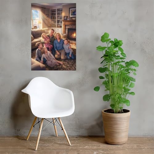 Dreamy Anime Style Canvas Painting from Photo Custom Decor - color: Dreamy Anime