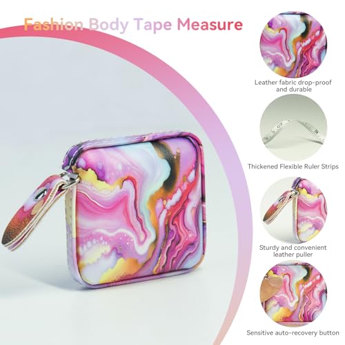 Mini Tape Measure Retractable Soft Tape Measure for Sewing, Cloth, Fabric & Measuring Tape for Body Measurements - Pink - color: Pink