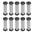 HARFINGTON 10pcs Knife Handle Screws 6 x 25mm M4 Torx Sink Head Stainless Steel Pocket Knife Pivot Pin Folding Knives Bolts Fasteners for Blade Fixing, Black/Silver - size: 6 x 25mm