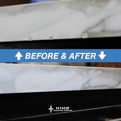 Grey Tones Upgraded Quartz Countertop Repair Kit, Granite Repair Kit, Chip Repair for Quartz, Granite, Marble, Corian, Porcelain, Acrylic, Edge Chips and More… by HIMG Surface Repair | Multi-shade grey repair kit designed to fix chips, nicks, and cracks o