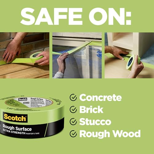 Scotch Painter's Tape 2060-1A 2060 Masking Tape, 1-Inch by 60-Yard, Green, 4 Pack - size: 4 Pack