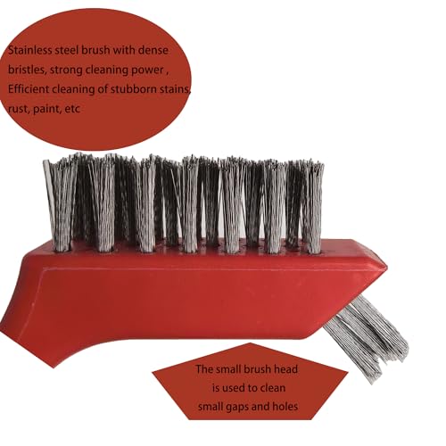 6 Pcs Wire Brushes for Cleaning, Stainless Steel Bristles Scratch Brush Set for Polishing, Rust Removal & Deep Cleaning