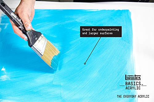 Liquitex BASICS Acrylic Paint, 13.5-oz Bottle, Titanium White - color: Titanium White, size: 13.5 Fl Oz (Pack of 1)