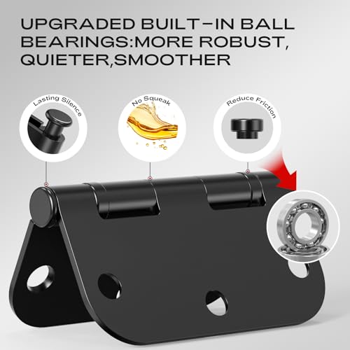 3 Pack Matte Black Door Hinges 3.5 Inch with 5/8" Radius Ball Bearing - color: Matte Black Ball Bearing, size: 3 Pack