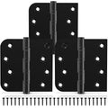 KOLET Ball Bearing Door Hinges, 4 x 4 Inches, Matte Black, 3 Pack - color: Matte Black, size: 3 Pack