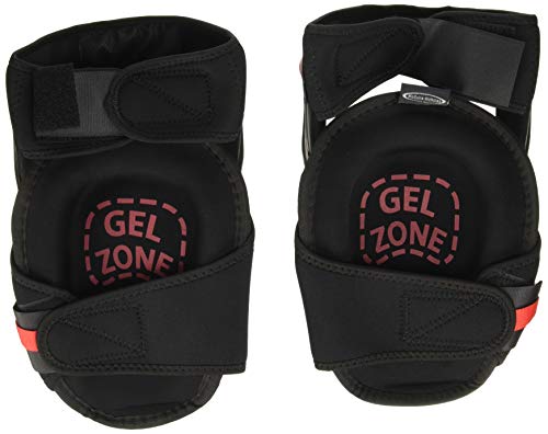 McGuire-Nicholas 30511-1 Pro Hinge Floor Walker Gel Gripper Protective Work Knee Pads, Non-Marring Knee Pads for Flooring, Construction, Painting, Welding, Plumbing Black/Clear (Pack of 6) - size: (Pack of 6)