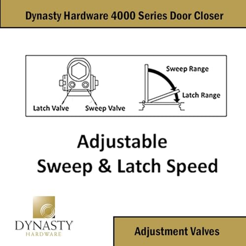 Dynasty 4000 Series Door Closer, Sprayed Duronotic Bronze, Spring 4 - color: Duronotic/Brown