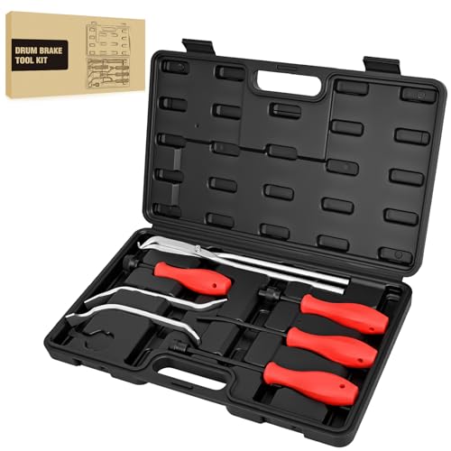 GOOACC 8PCS Drum Brake Tool Kit w Spring Pliers Adjustment Spoons Set Black - color: 8pc Brake Tool Black