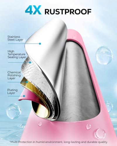 Nieifi Shower Caddy Adhesive, Shower Shelves, Shampoo Holder for Bathroom - color: Pink, size: 2 Pack