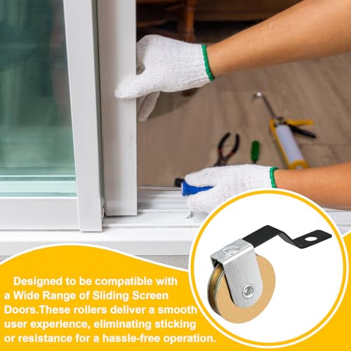 4 Pack Sliding Screen Door Rollers for Academy Doors, Smooth & Quiet, 1" Concaved Steel Ball Bearing, Rollers with Replaces B 638, B 687, B 639 and B 756 Used on Both Top and Bottom, 4Pack - color: B638 4pc