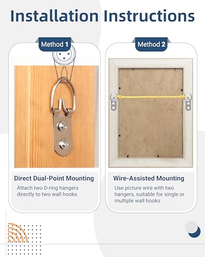 Picture Frame D-Ring Hangers with Screws 30 Pack, Double Hole Hanging Hardware for Photo Frames, Wood Frames and Wall Art – 60 Screws Included, Stainless Steel.