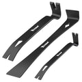 Titan 17121 3-Piece Flat Pry Bar set, 5.5", 7.5" & 9.5"Utility Claw Bars with Nail Puller, Forged Steel Wonder Bar - size: 3 Piece Utility Set