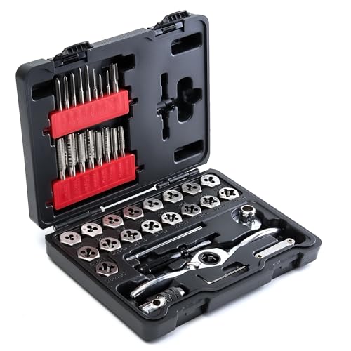 toolant 41-Piece SAE Ratcheting Tap and Die Set - size: 41pcs set