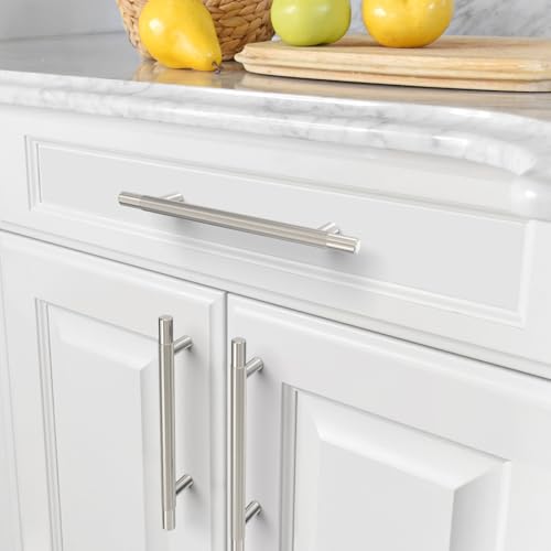 Amerdeco 10 Pack Brushed Satin Nickel Knurled Cabinet Pulls 5 Inch Hole Centers Kitchen Cabinet Handles Hardware Kitchen Handles for Cabinets Handles IH0006… - color: Brushed Satin Nickel, size: 5"/128MM Hole Center