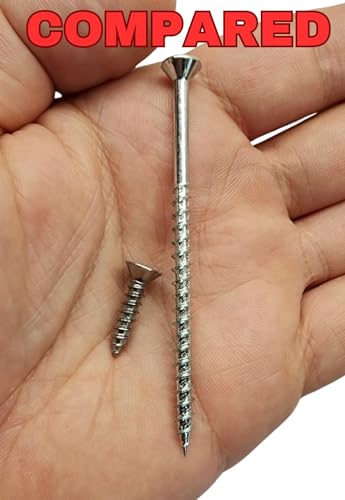 Reinforced Door Screw Kit for Strike Plates, Deadbolt Plates, and Hinges. 3-inch Screws and Screwdriver Bit, Makes Doors Kick Resistant, Home Security Upgrade