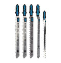 Spyder 5-Piece Single and Double-Sided Jig Saw Blade Set, for Wood, Chrome Vanadium Steel, T-Shank Compatible with All Major Brands (300061) - size: 3-1/2 inch & 4-inch, TPI (19, 10, 8), style: 5-Piece Set