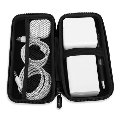 iMangoo Travel Essential Electronics Organizer Charger Case Carrying Pouch - color: Black, size: Large