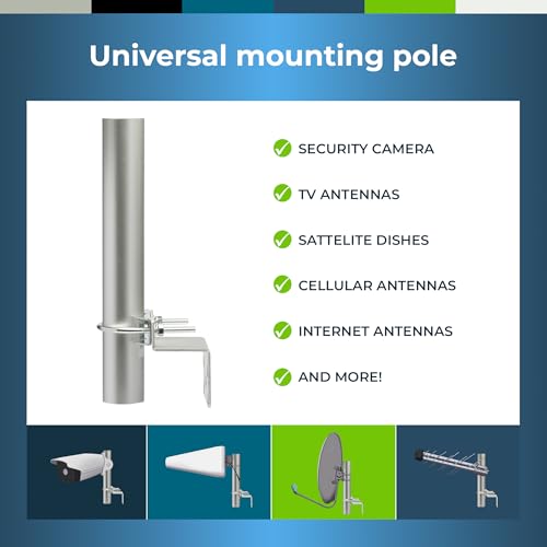 Bolton Outdoor Antenna Pole Mount Kit, 10-Inch U-Bolt Bracket - style: 10” Inch Pole