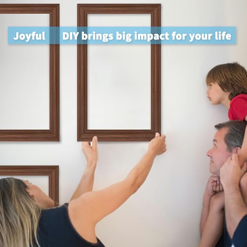 Art3d Pre-Cut Wall Molding Set of 6 pcs, 3 Top 3 Bottom, Walnut - color: Walnut: Style 1