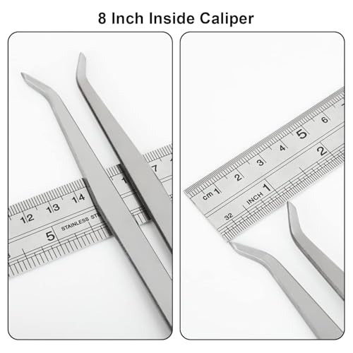 3Pcs 8 Inch Long Spring Caliper Set, Carbon Steel Outside Divider Caliper Compass, Calipers Measuring Tool for Wood Turning Lathe Projects