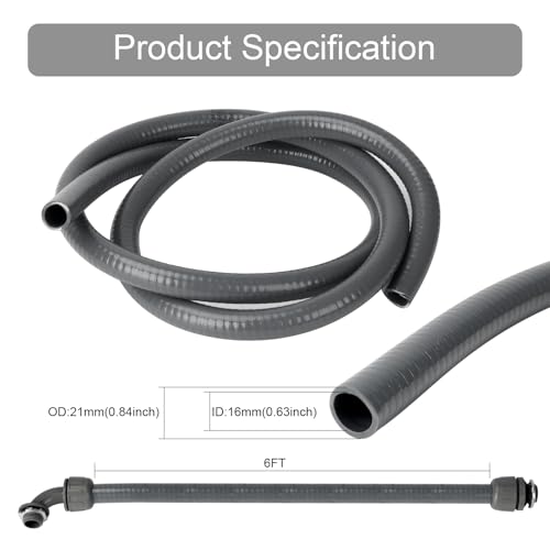 Electrical Conduit Kit 1/2" 6ft, AC Whip Kit, Liquid-Tight PVC Conduit - size: 1/2inch 6ft