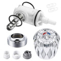 Shower Faucet Repair Kit, Compatible with Valley V4268 V4205 V4206 V4283 V4269, Fits Back to Back Tub/Shower Parts, Complete Cartridge Repair Kit with Clear Handle