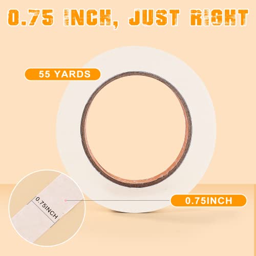 Masking Tape Bulk 10 Packs 0.75 Inch for General Purpose White Beige 55 Yds - size: 0.75 Inch x 55 Yards x 10 Rolls