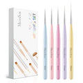 MelodySusie Nail Art Liner Brushes 5Pcs Sizes 5/7/9/11/20mm - color: Color, size: 5