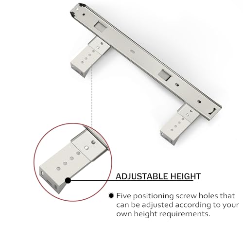 FRMSAET Heavy Duty Under Mount 12/14/16/18inch Drawer Slides-12 inch Silver - color: Silver, size: 12 Inch