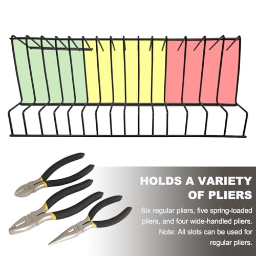 Wevdn 2 PCS Plier Organizer Drawer Storage Rack for 30 Pliers, Metal Plier Wrench Cutter Organizer for Tool Box Drawer, Tool Box Storage Organization Holder, Car Accessories