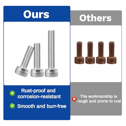 1020Pcs M2 304 Stainless Steel Hex Socket Cap Bolt & Nut Set - size: M2x4/6/8/12/10/16/20-1020Pcs