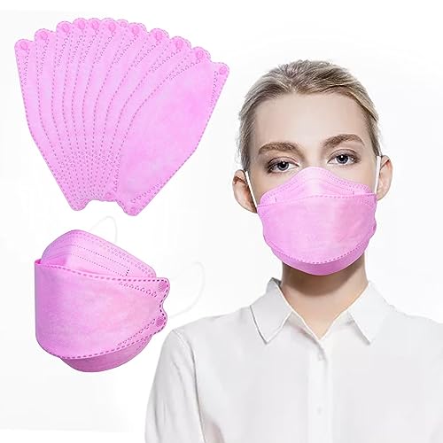 Borje KN95 Face Masks 50 Pack,Breathable Comfortable and Disposable KN95 Mask,Masks for Adults - color: Baby Powder=50pcs