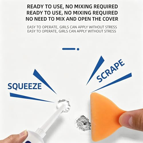 Drywall Patch Repair Kit with Scraper - 250g Wall Repair Paste, Quick Fill Wall Mending Agent for Holes, Cracks, Peeling & Graffiti, White Wall Repair Cream for Home Drywall Repair