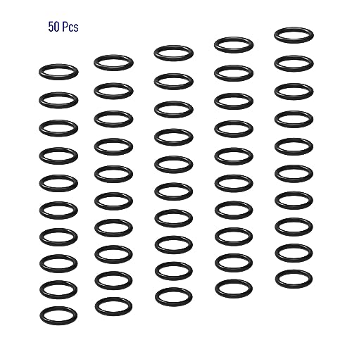 50 PCS Nitrile Rubber O Ring 11mm OD 8mm ID 1.5mm Width, Metric Buna-N NBR Sealing Gasket Plumbing, Gas, Automotive and Faucet Repair, Resist Oil and Heat O-Rings, Black - size: 11x8x1.5mm