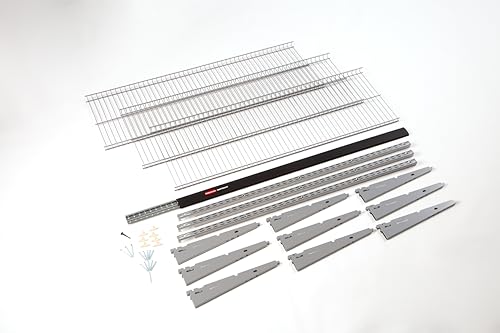 Rubbermaid Fasttrack Rail Storage 48"x16" 3-Shelf Kit, 350 lbs. Per Shelf, for Home/Garage/Shed/Workshop Organization - size: 48" Shelf