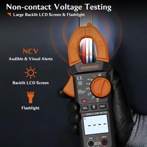 Digital Amp Clamp Meter Multimeter 4000 Counts,600A, AC/DC Voltage