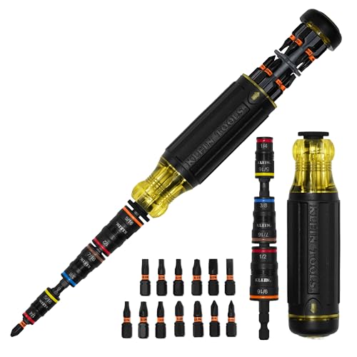 Klein Tools 32303HD Impact Driver Set, 20-in-1 SAE Impact Rated Sockets and Screwdriver Tool with Phillips, Slotted, Square and Torx Tips - size: 20-in-1