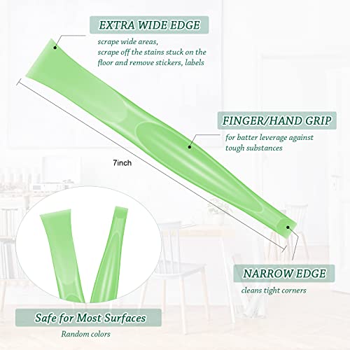 Honoson 6 Pcs Non-scratch Plastic Scraper Cleaning Tool, Green Color - color: Green Color
