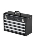 VEVOR Metal Tool Box, 20.5-inch, Portable Metal Tool Box with 4 Drawers, Small Tool Chest with EVA Liners, Ball Bearing Slide Drawers Locking & Powder Coated Finish, Multi-Function Tool Organizer - size: 4 Drawers-Black